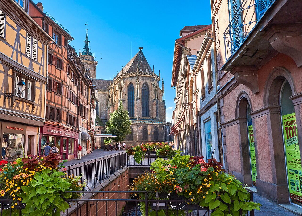 Colorful old town architecture in Colmar