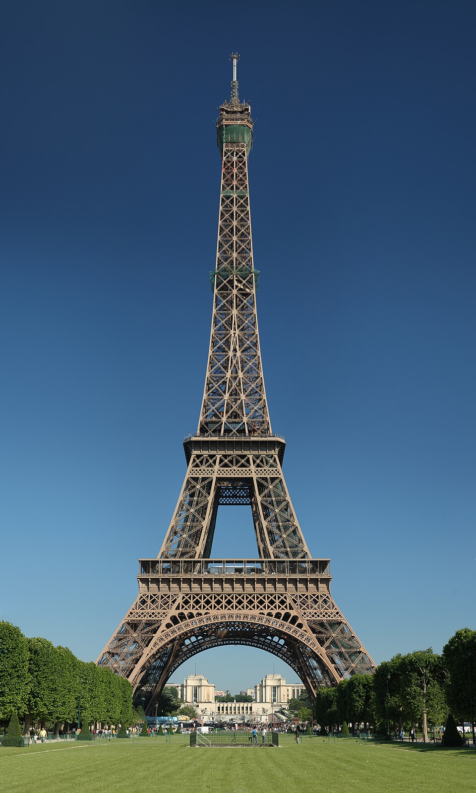 Eiffel Tower rising above Paris under open sky