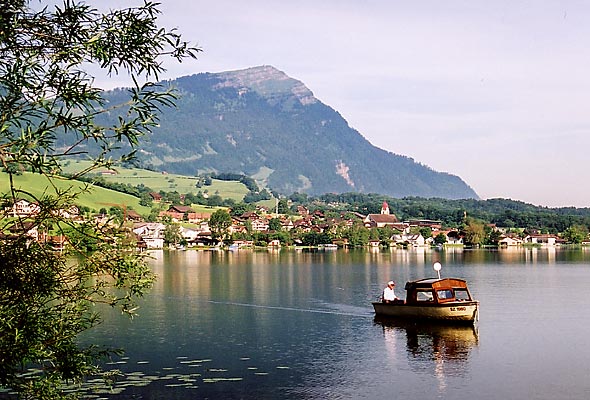Mount Rigi ridge and Swiss alpine panorama