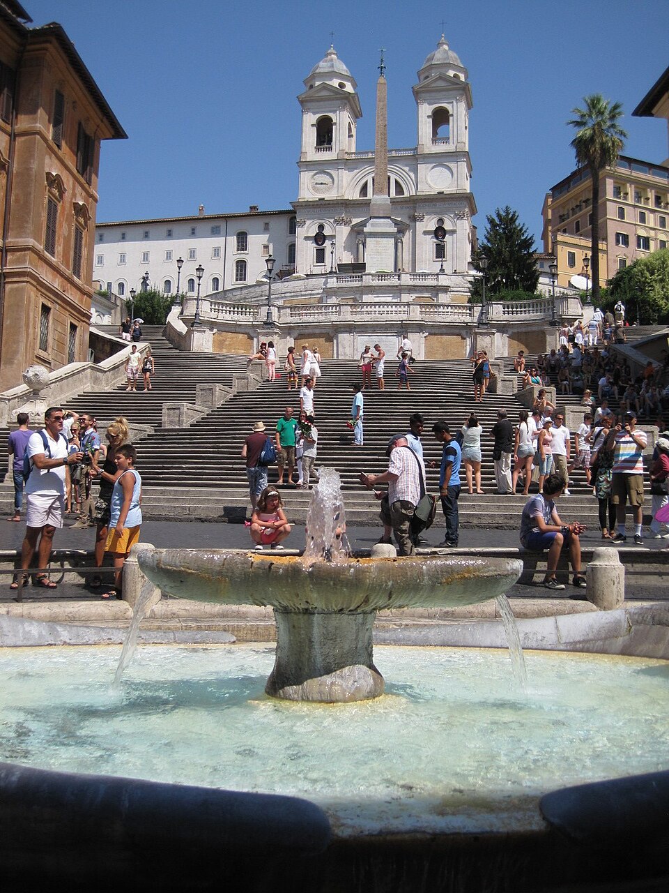 The Spanish Steps rising above Piazza di Spagna