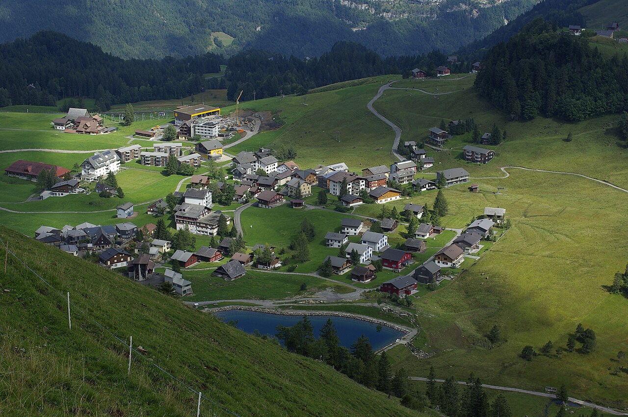 Stoos mountain landscape in central Switzerland